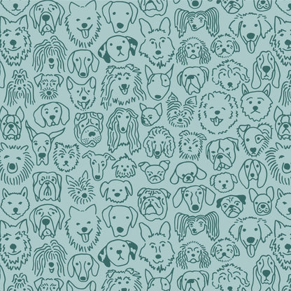 Short-Sleeve Lap Tee - Dogs Pale Blue