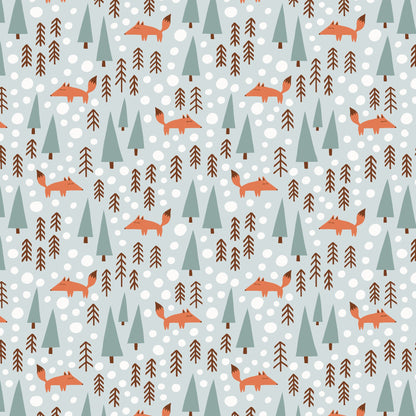 Leggings - Foxes Pale Blue