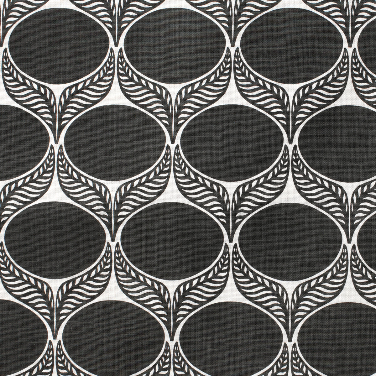 Belgian Linen - June Leaf Charcoal