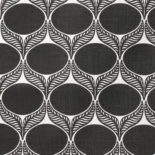 Belgian Linen - June Leaf Charcoal