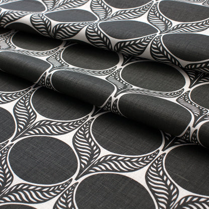 Belgian Linen - June Leaf Charcoal