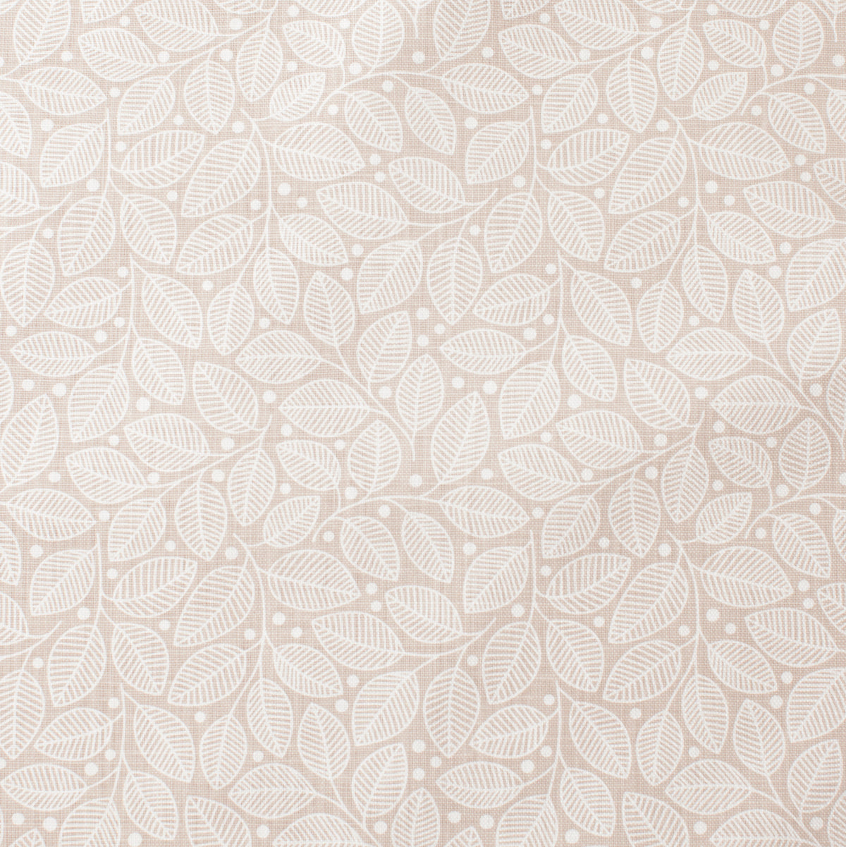 Belgian Linen Pillow Case - Leaves & Berries Taupe