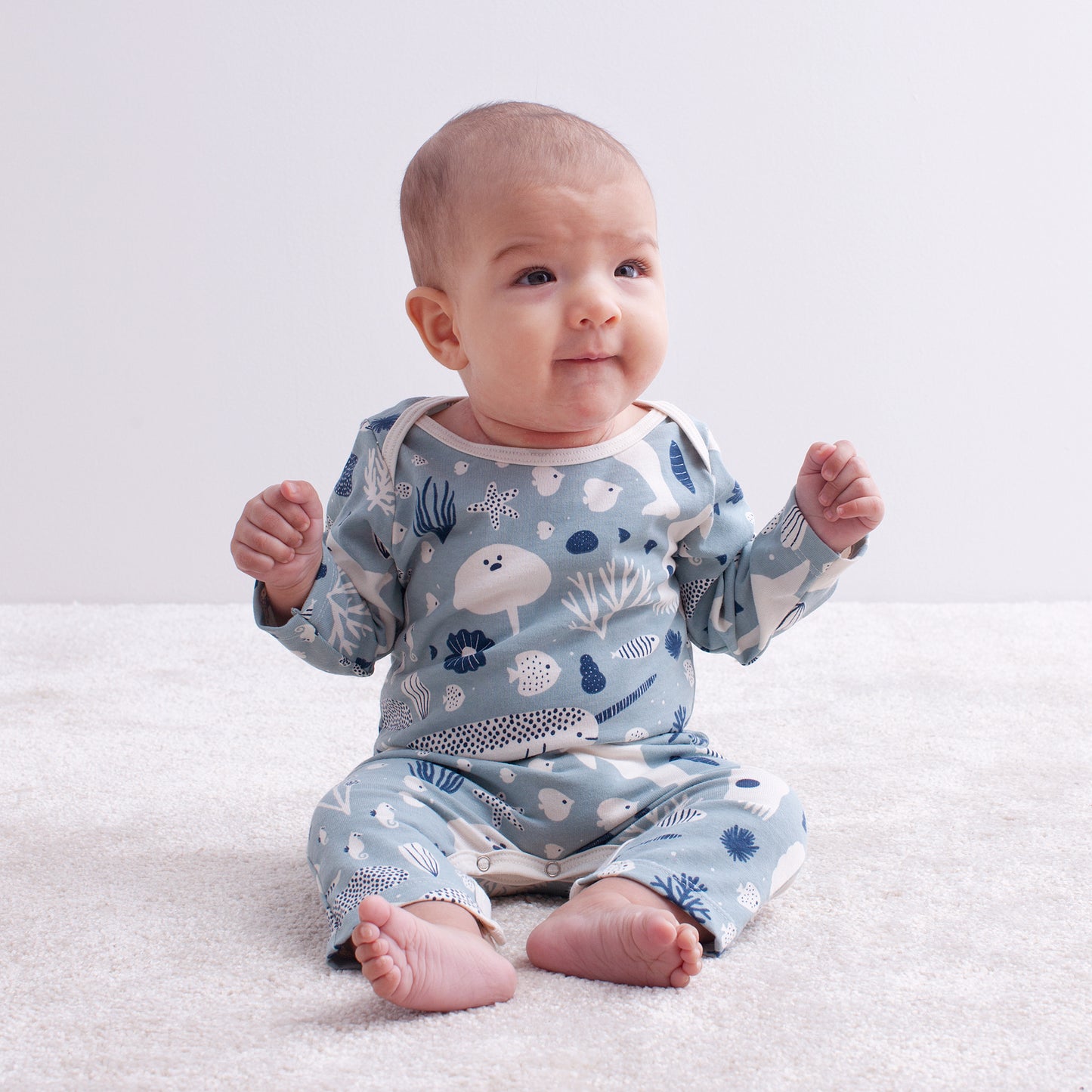 Long Sleeve Romper - Chemistry Navy