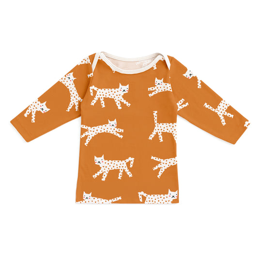 Long-Sleeve Lap Tee - Cats Gold
