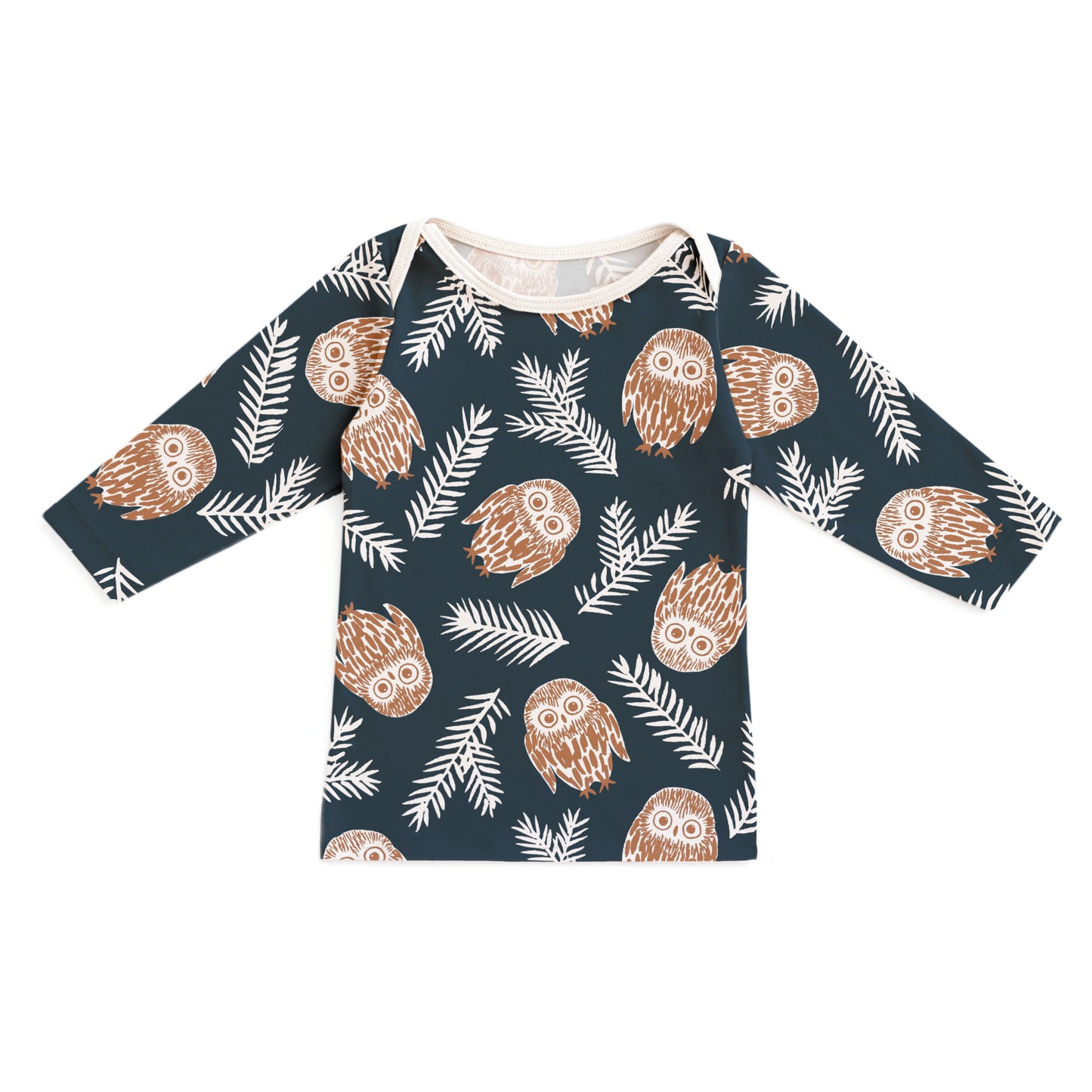 Long-Sleeve Lap Tee - Owls Night Sky