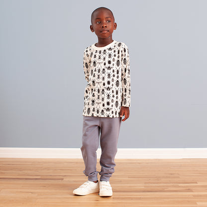 Long-Sleeve Tee - Trains Blue