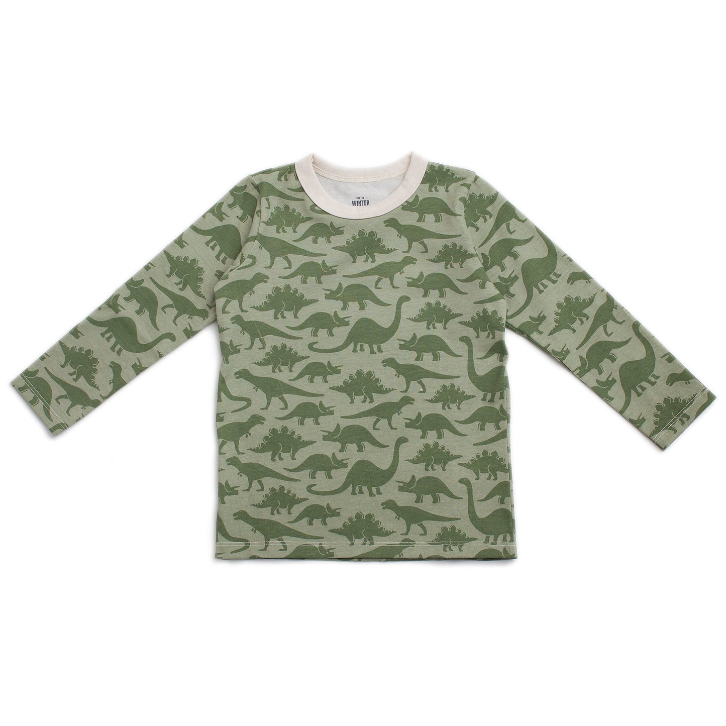 Long-Sleeve Tee - Dinosaurs Sage