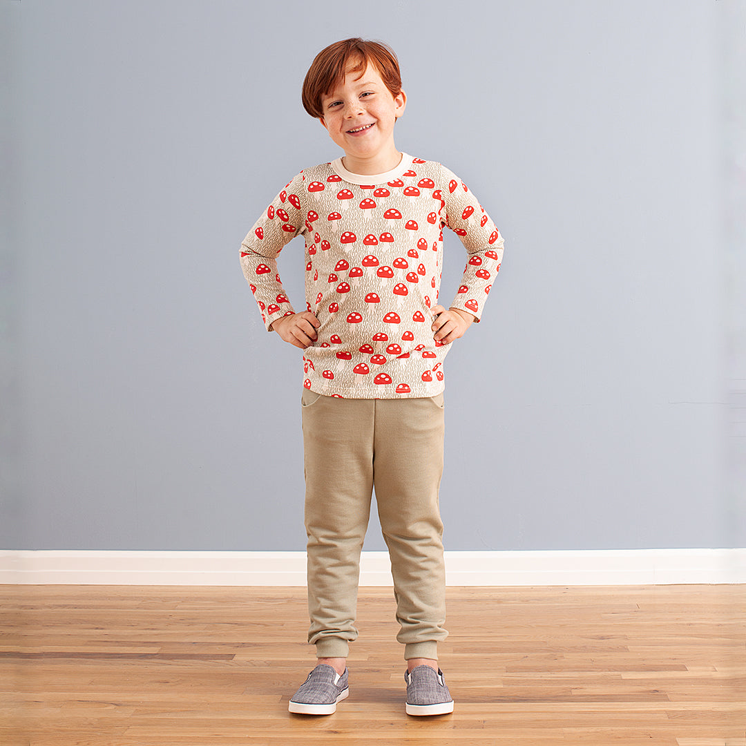 Long-Sleeve Tee - Trains Blue