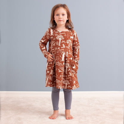 Madison Dress - Root Vegetables Night Sky