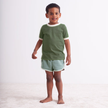 French Terry Shorts - Big Rigs Surf Blue