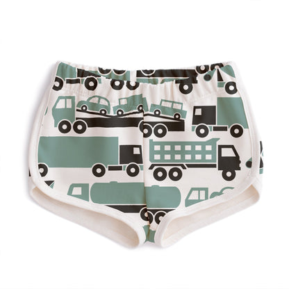 French Terry Shorts - Big Rigs Surf Blue