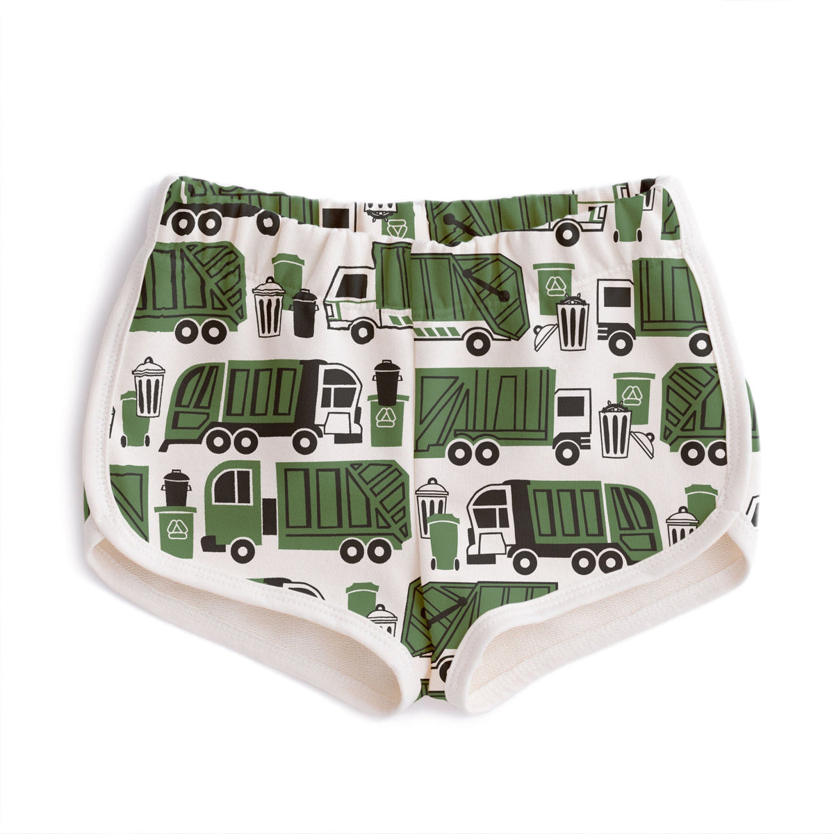 French Terry Shorts - Garbage & Recycling Green