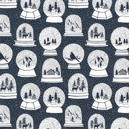Long-Sleeve Lap Tee - Snow Globes Night Sky
