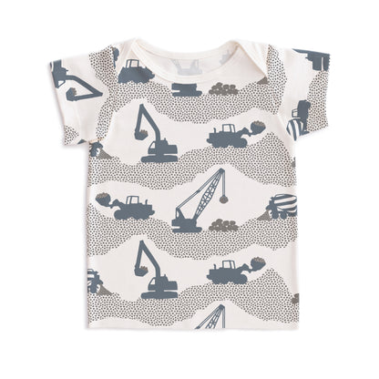 Short-Sleeve Lap Tee - Construction Slate Blue & Grey