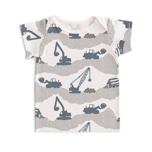 Short-Sleeve Lap Tee - Construction Slate Blue & Grey