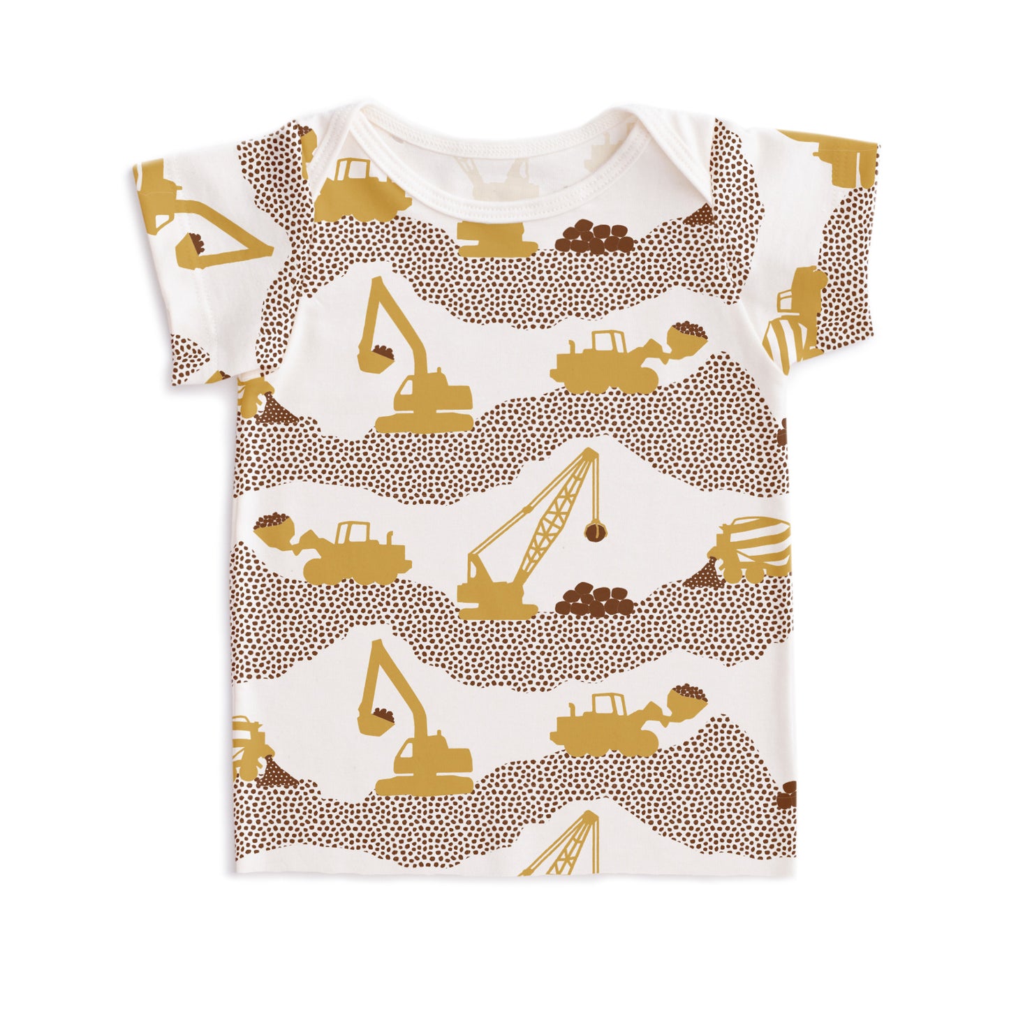 Short-Sleeve Lap Tee - Construction Yellow & Chestnut