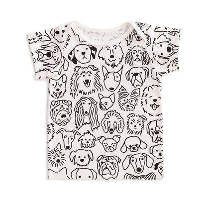 Short-Sleeve Lap Tee - Dogs Black