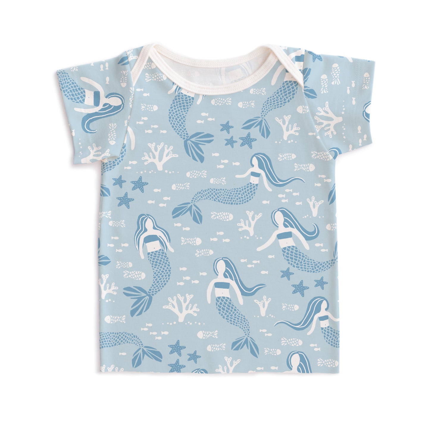 Short-Sleeve Lap Tee - Mermaids Blue