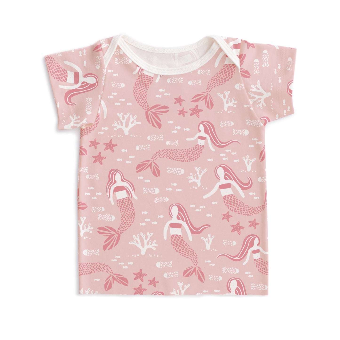 Short-Sleeve Lap Tee - Mermaids Pink