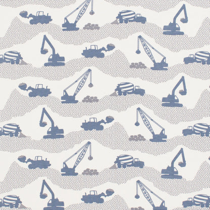 Long Sleeve Snapsuit - Construction Slate Blue & Grey